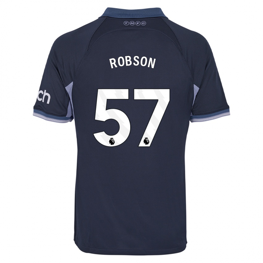Mulher Camisola Max Robson #57 Azul Escuro Alternativa 2023/24 Camisa