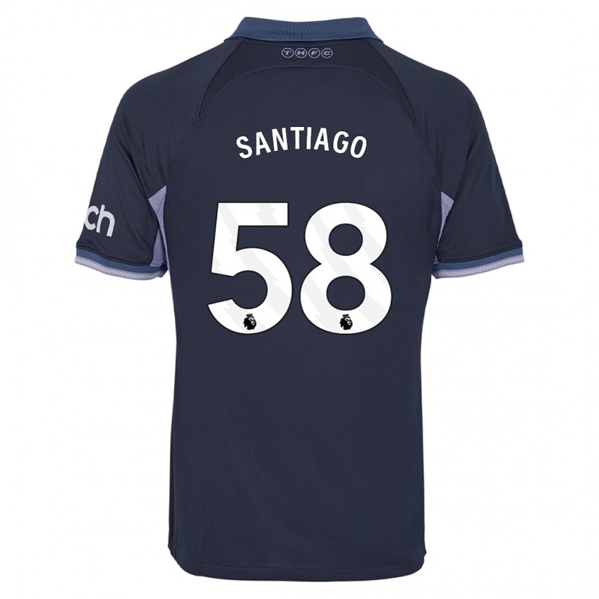 Mulher Camisola Yago Santiago #58 Azul Escuro Alternativa 2023/24 Camisa