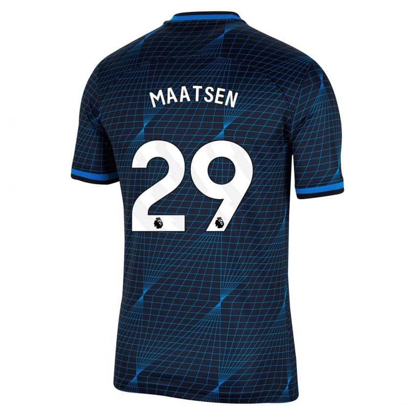 Mulher Camisola Ian Maatsen #29 Azul Escuro Alternativa 2023/24 Camisa