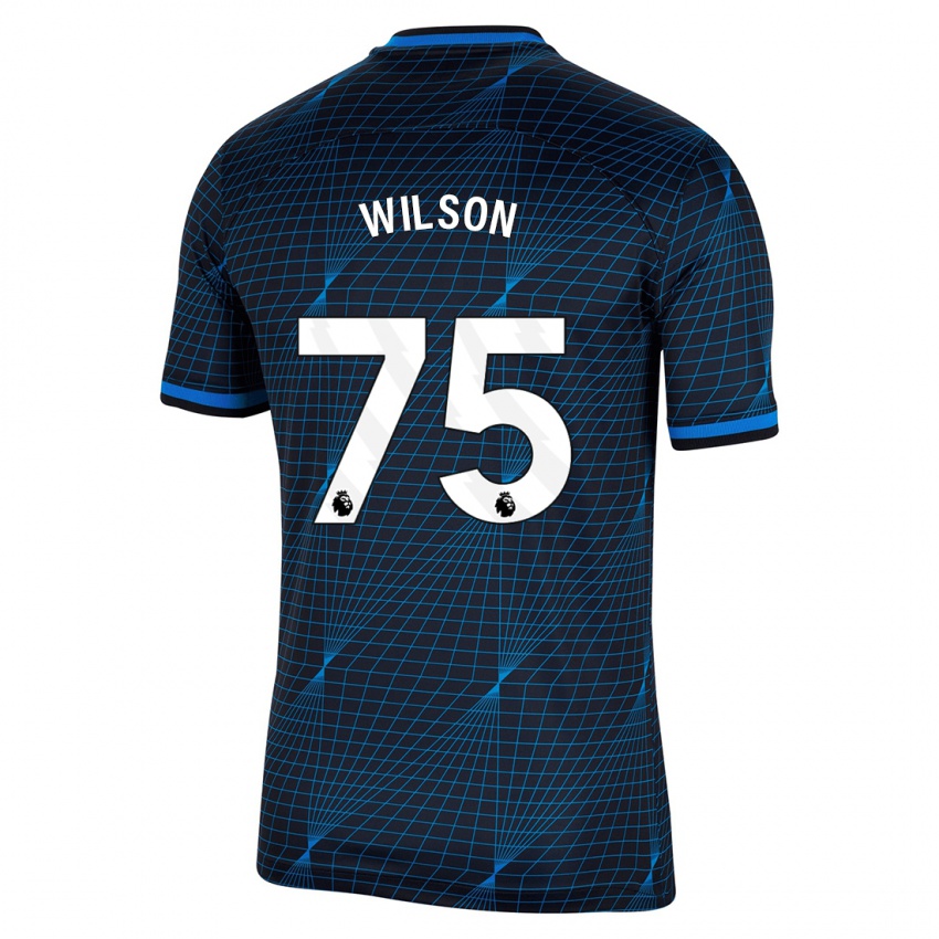 Mulher Camisola Kaiden Wilson #75 Azul Escuro Alternativa 2023/24 Camisa