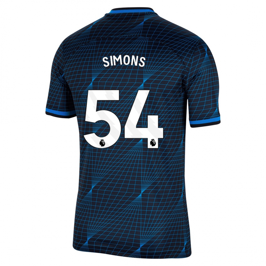 Mulher Camisola Xavier Simons #54 Azul Escuro Alternativa 2023/24 Camisa