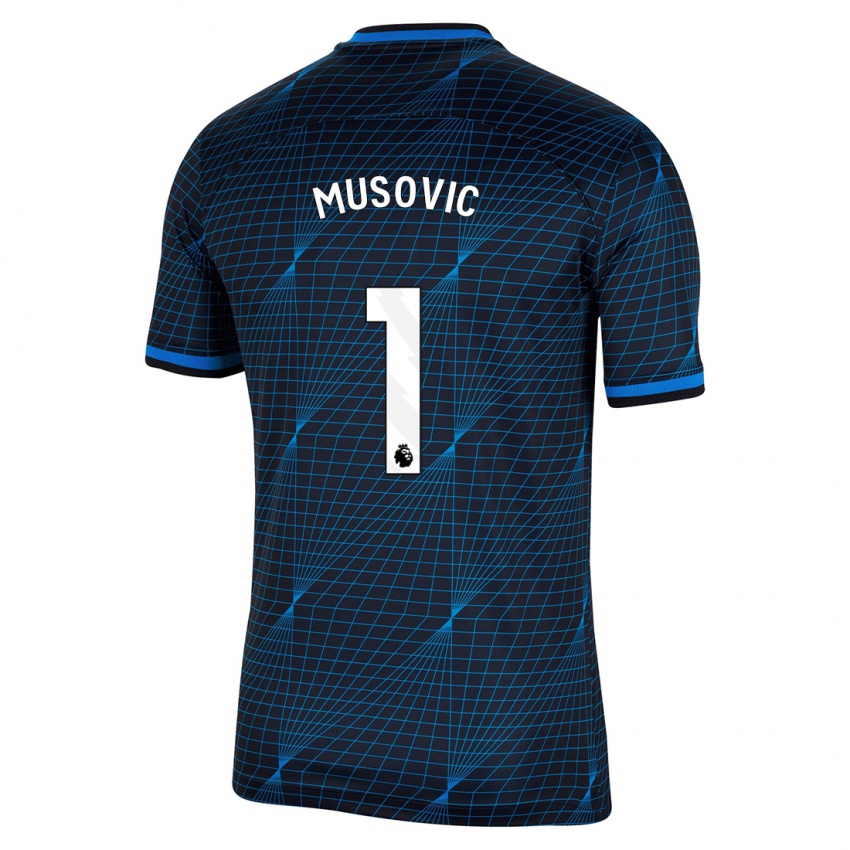 Mulher Camisola Zecira Musovic #1 Azul Escuro Alternativa 2023/24 Camisa