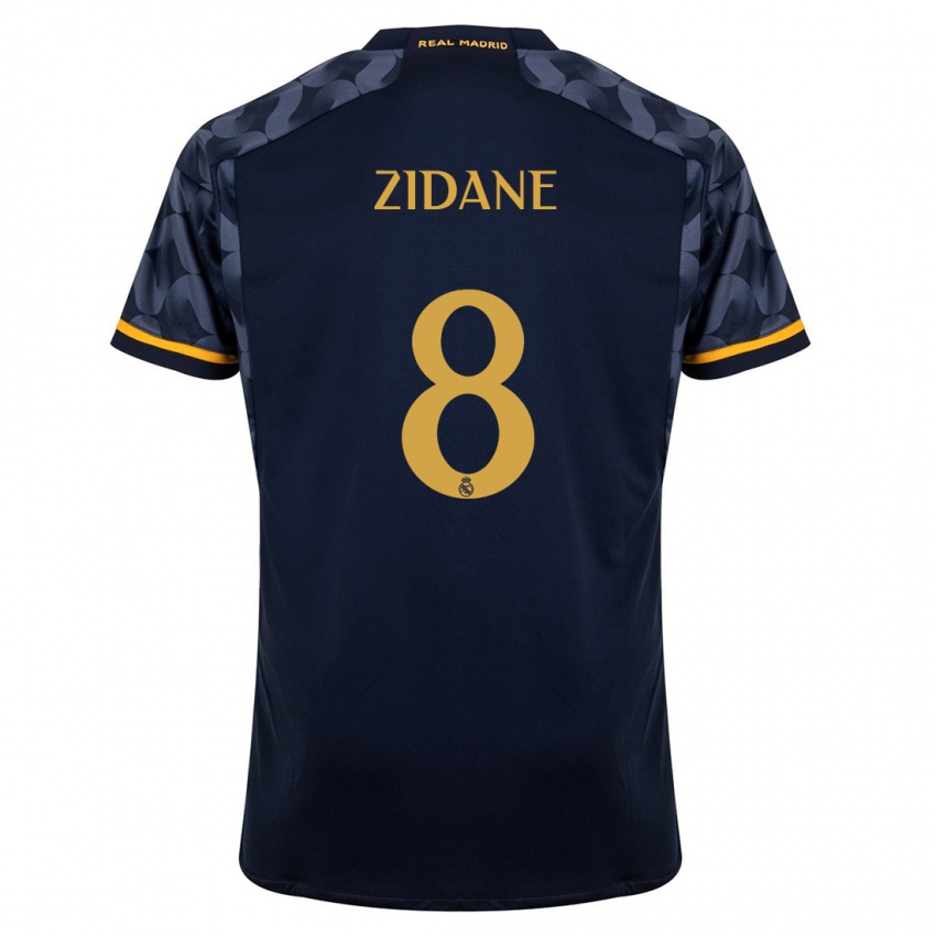 Mulher Camisola Theo Zidane #8 Azul Escuro Alternativa 2023/24 Camisa