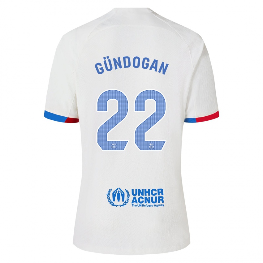 Mulher Camisola Ilkay Gundogan #22 Branco Alternativa 2023/24 Camisa