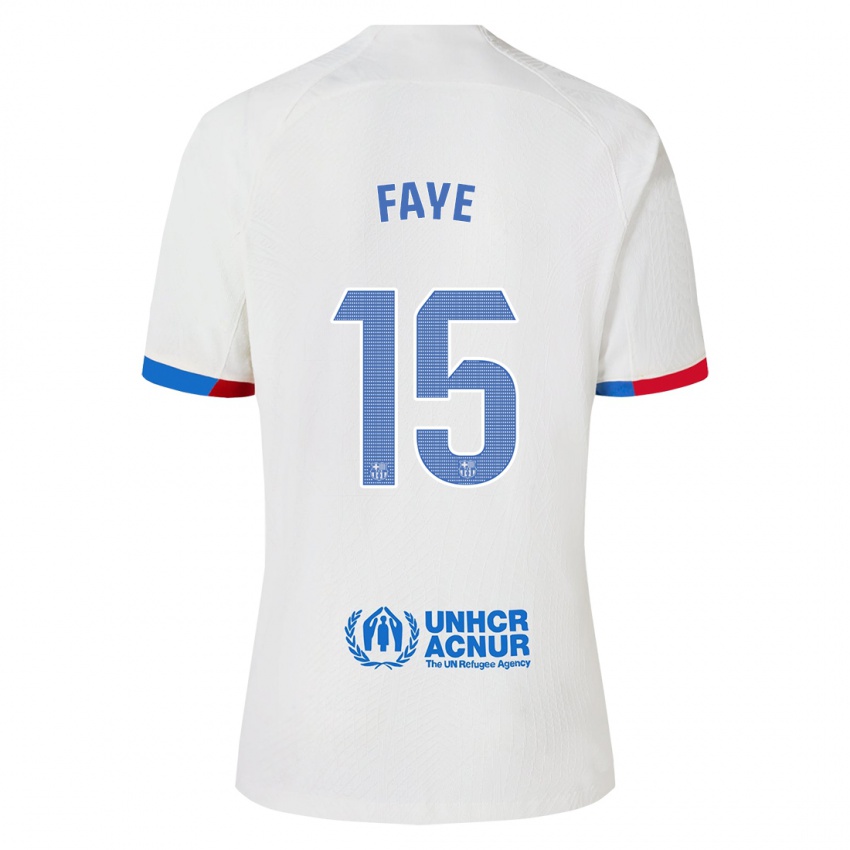 Mulher Camisola Mikayil Faye #15 Branco Alternativa 2023/24 Camisa