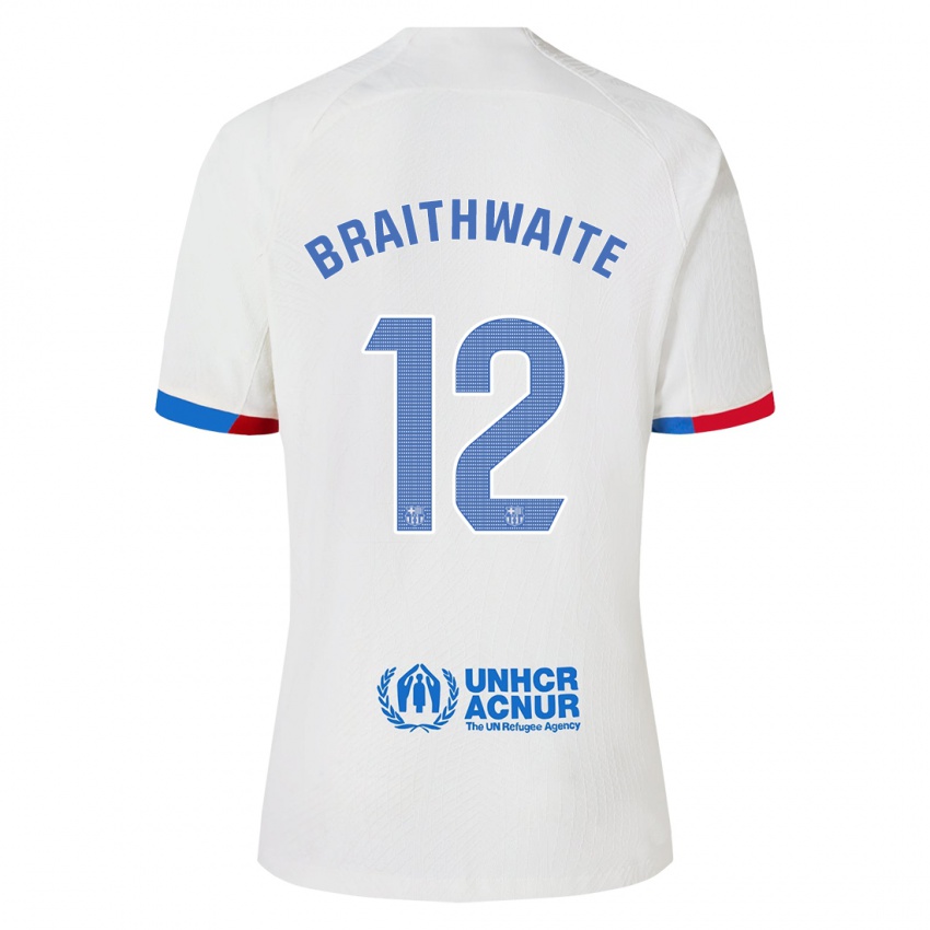 Mulher Camisola Martin Braithwaite #12 Branco Alternativa 2023/24 Camisa