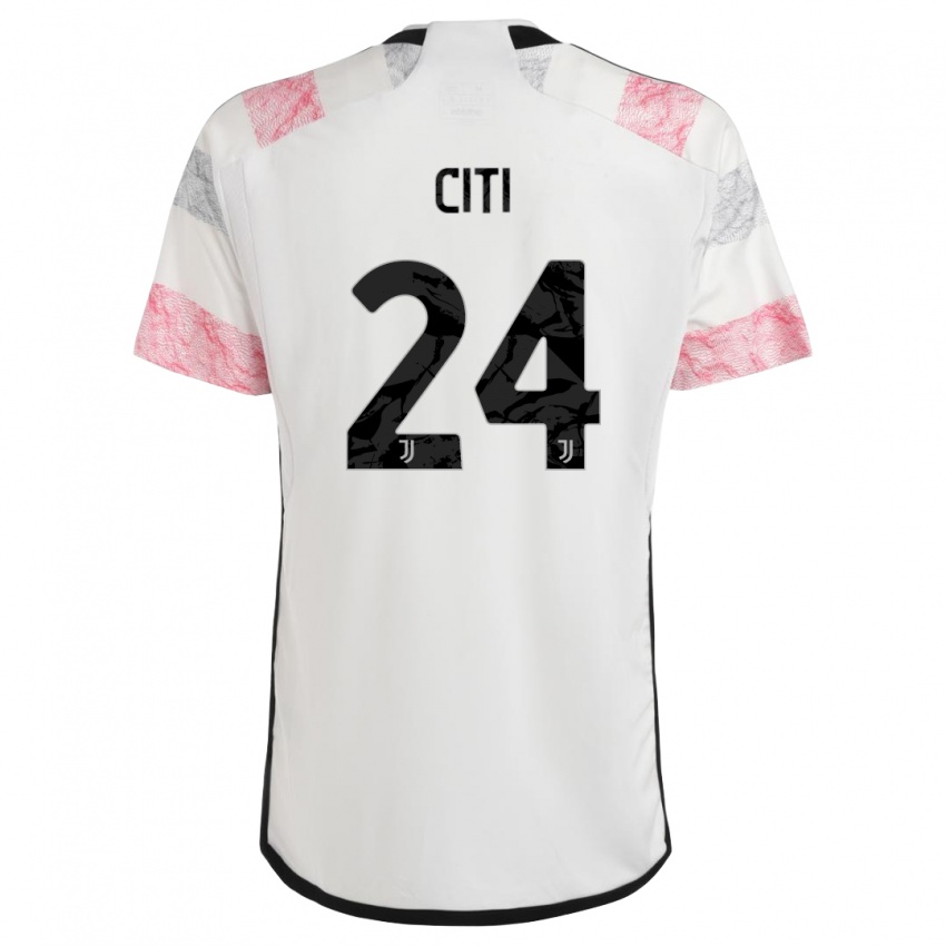 Mulher Camisola Alessandro Citi #24 Branco Rosa Alternativa 2023/24 Camisa