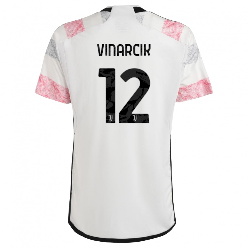 Mulher Camisola Jakub Vinarcik #12 Branco Rosa Alternativa 2023/24 Camisa