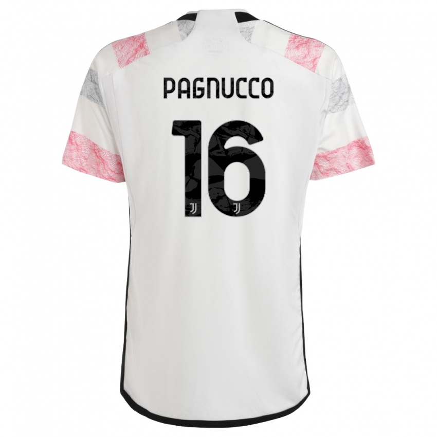 Mulher Camisola Filippo Pagnucco #16 Branco Rosa Alternativa 2023/24 Camisa