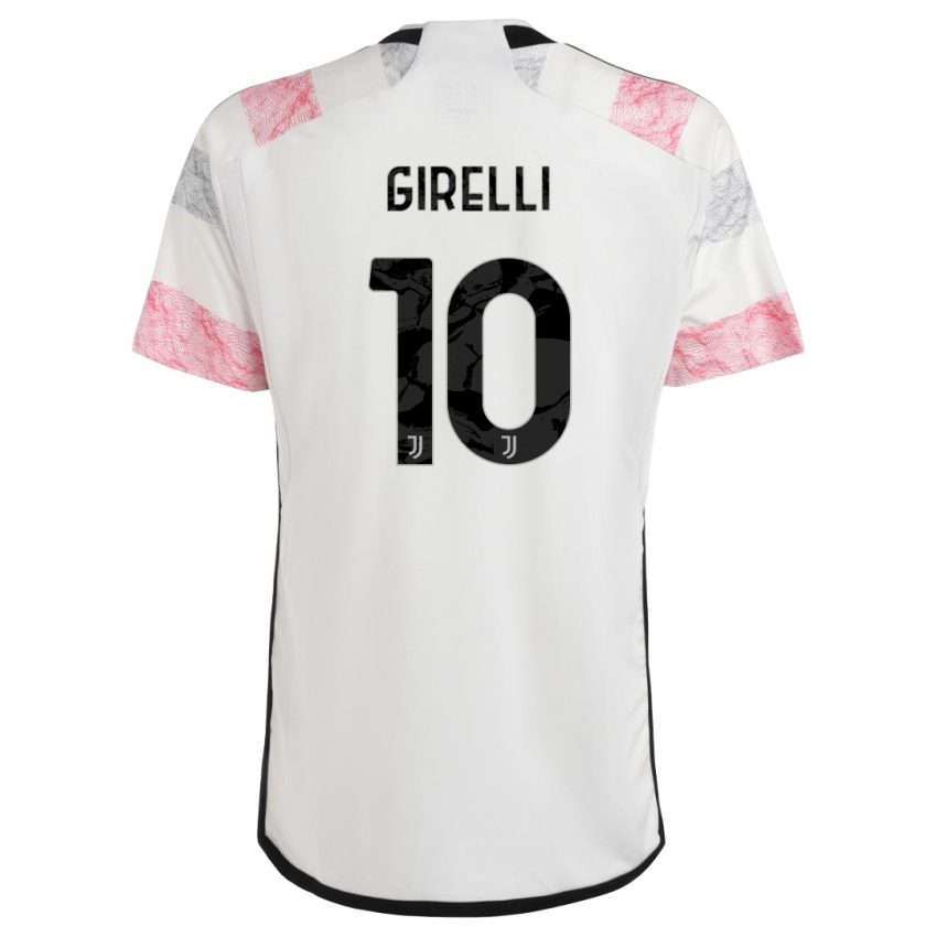 Mulher Camisola Cristiana Girelli #10 Branco Rosa Alternativa 2023/24 Camisa