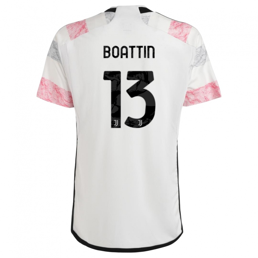 Mulher Camisola Lisa Boattin #13 Branco Rosa Alternativa 2023/24 Camisa