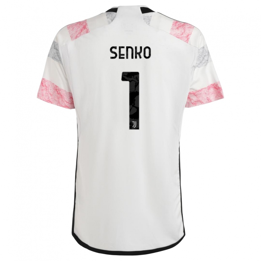 Mulher Camisola Zsombor Senko #1 Branco Rosa Alternativa 2023/24 Camisa