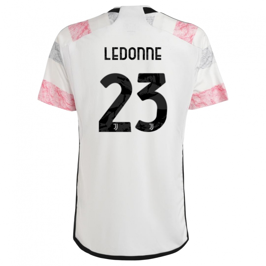 Mulher Camisola Nicolo Ledonne #23 Branco Rosa Alternativa 2023/24 Camisa