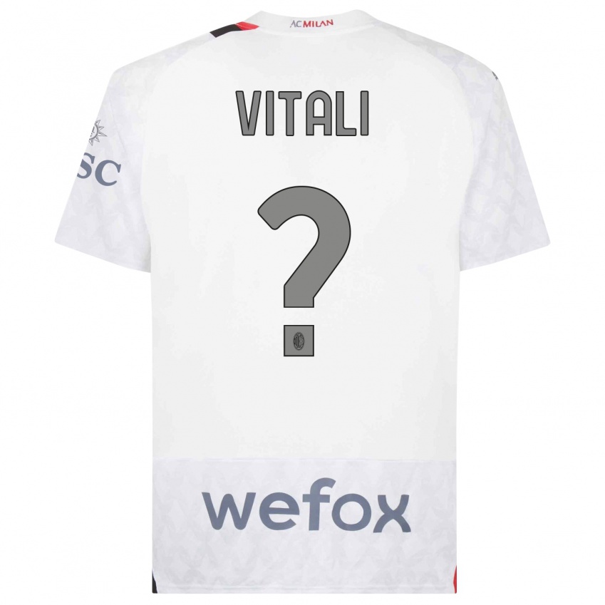 Mulher Camisola Michael Vitali #0 Branco Alternativa 2023/24 Camisa