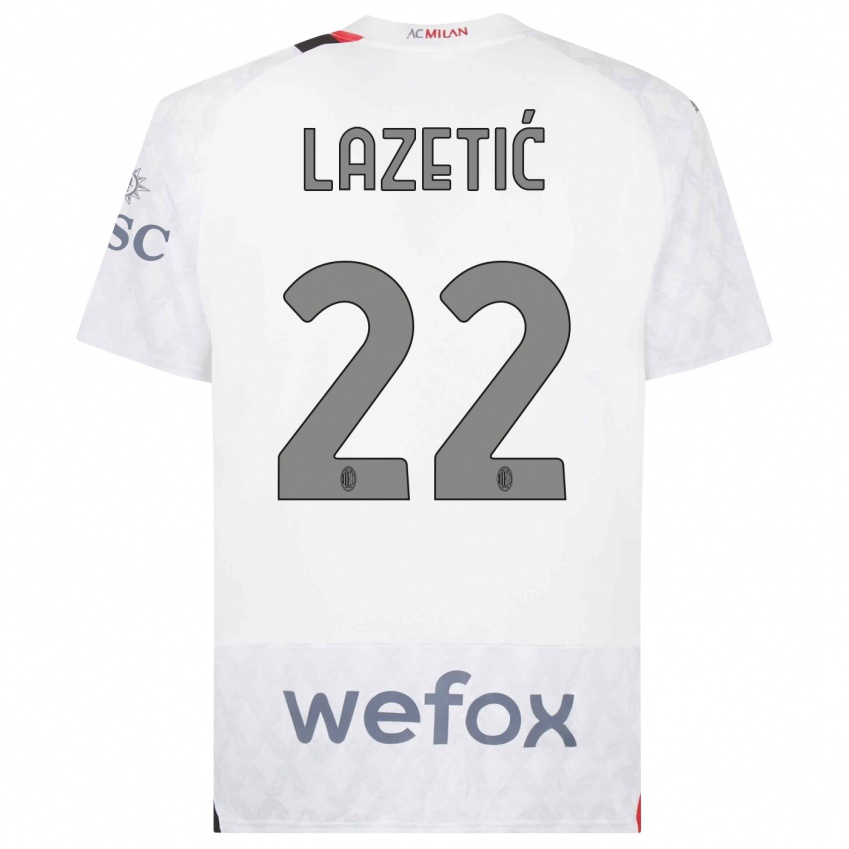 Mulher Camisola Marko Lazetic #22 Branco Alternativa 2023/24 Camisa