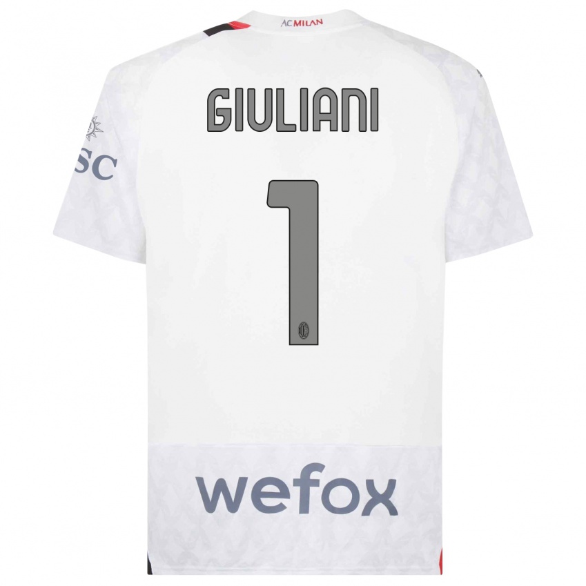 Mulher Camisola Laura Giuliani #1 Branco Alternativa 2023/24 Camisa