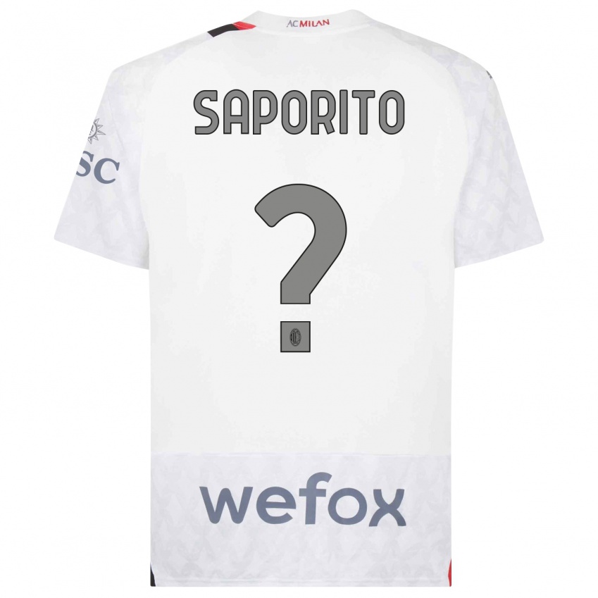 Mulher Camisola Riccardo Saporito #0 Branco Alternativa 2023/24 Camisa