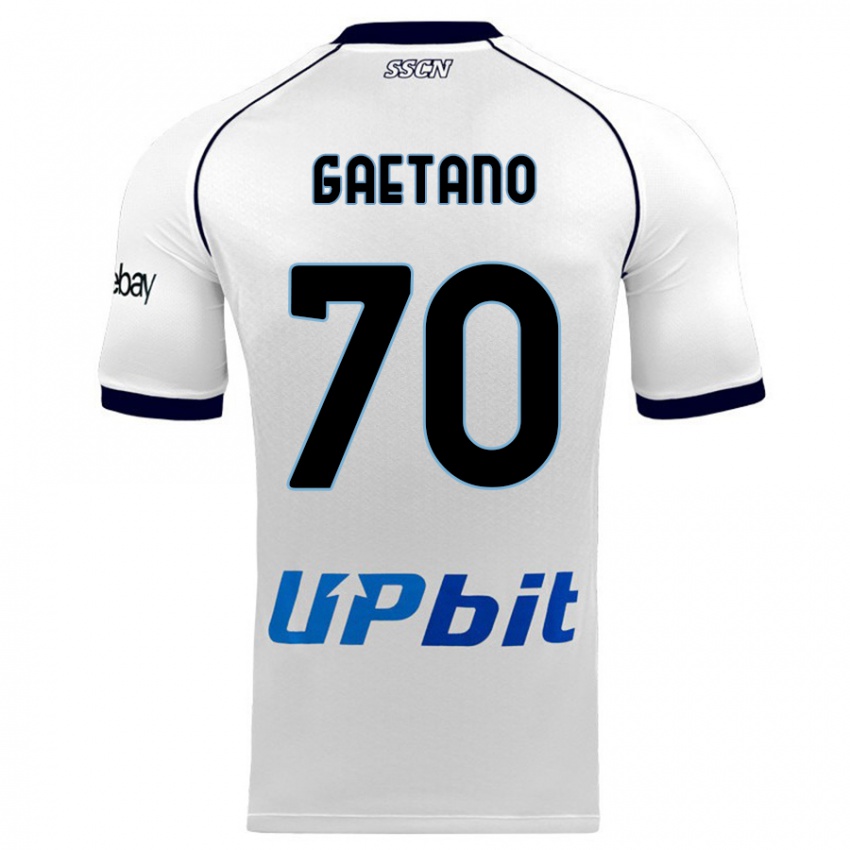 Mulher Camisola Gianluca Gaetano #70 Branco Alternativa 2023/24 Camisa