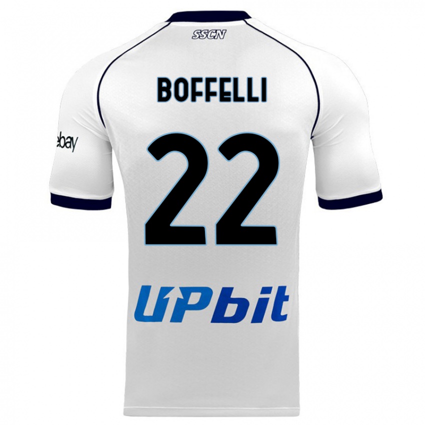 Mulher Camisola Valerio Boffelli #22 Branco Alternativa 2023/24 Camisa