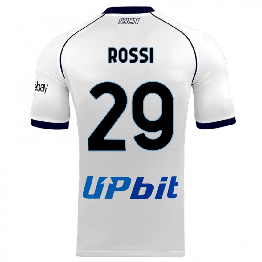 Mulher Camisola Francesco Rossi #29 Branco Alternativa 2023/24 Camisa