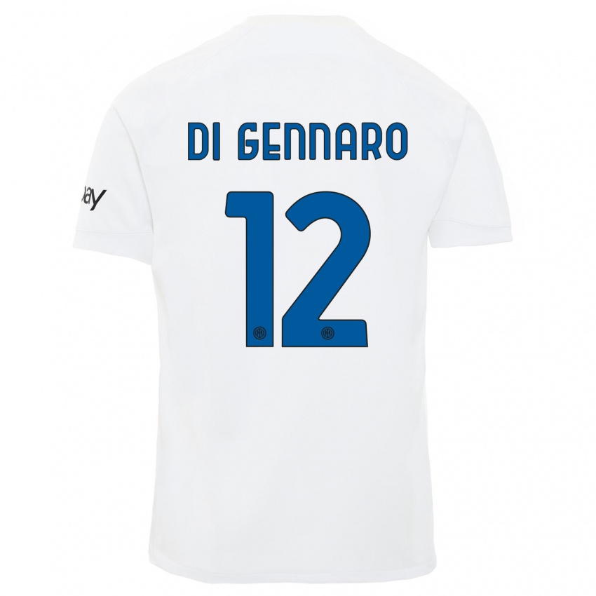 Mulher Camisola Raffaele Di Gennaro #12 Branco Alternativa 2023/24 Camisa