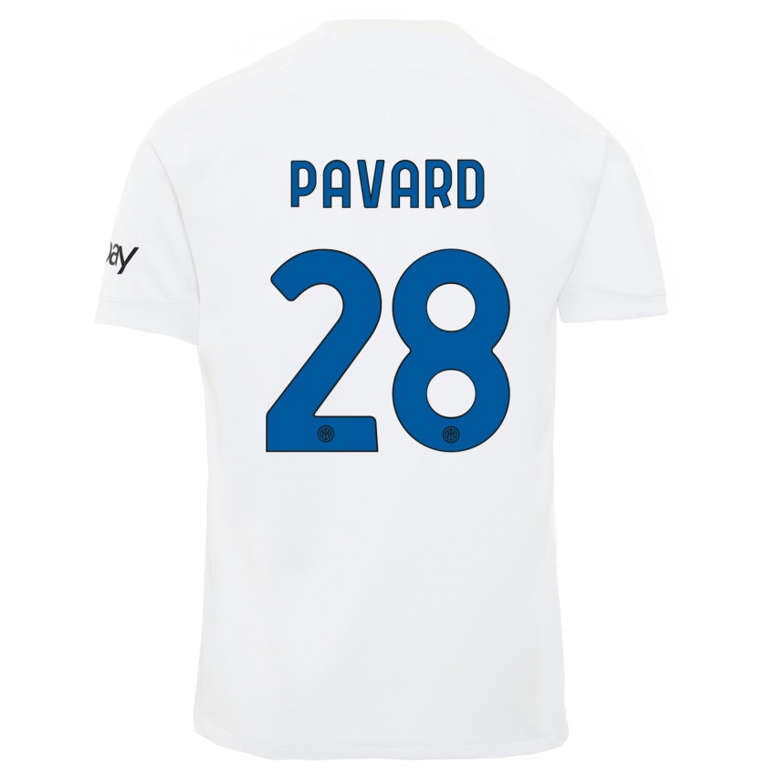 Mulher Camisola Benjamin Pavard #28 Branco Alternativa 2023/24 Camisa