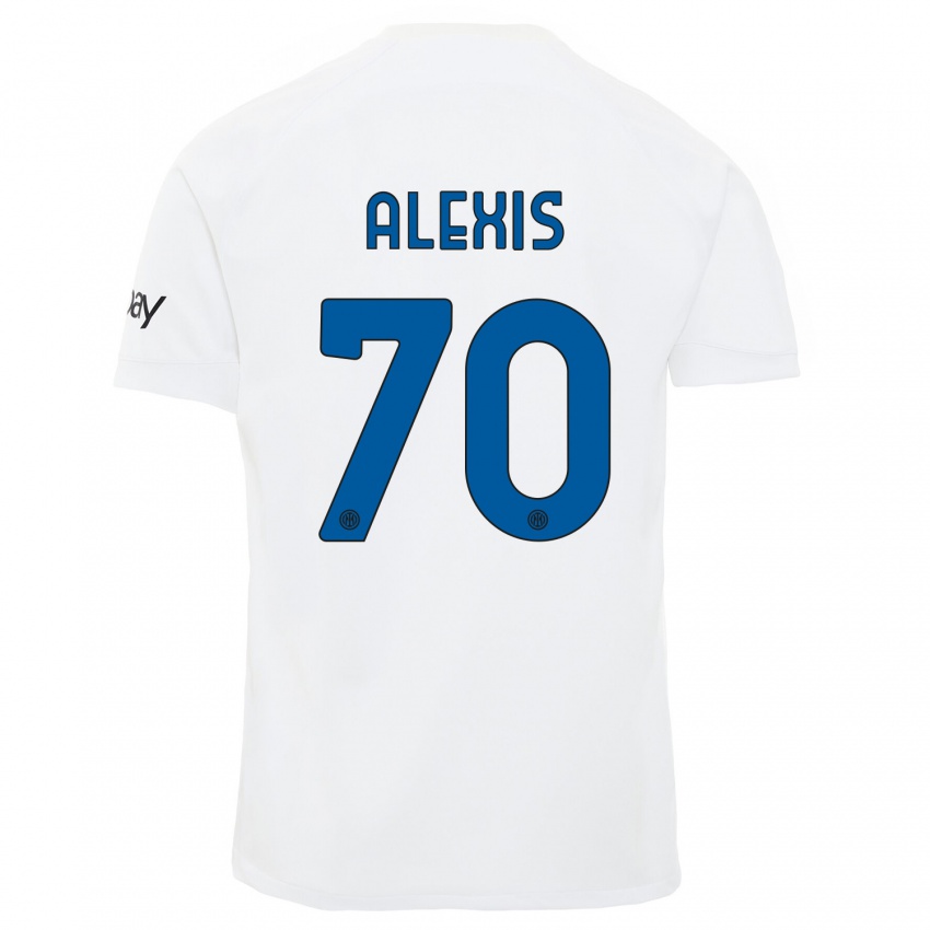 Mulher Camisola Alexis Sanchez #70 Branco Alternativa 2023/24 Camisa