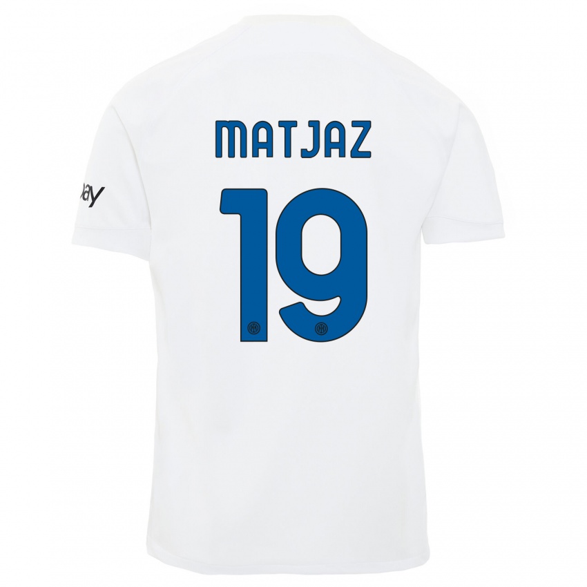 Mulher Camisola Samo Matjaz #19 Branco Alternativa 2023/24 Camisa
