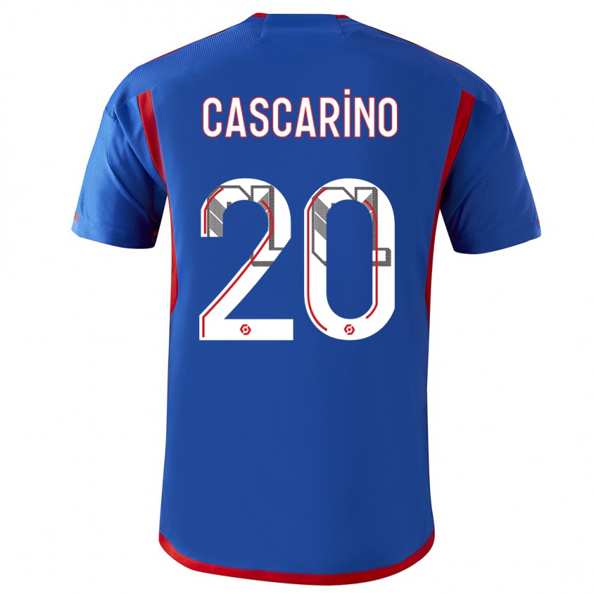 Mulher Camisola Delphine Cascarino #20 Azul Vermelho Alternativa 2023/24 Camisa
