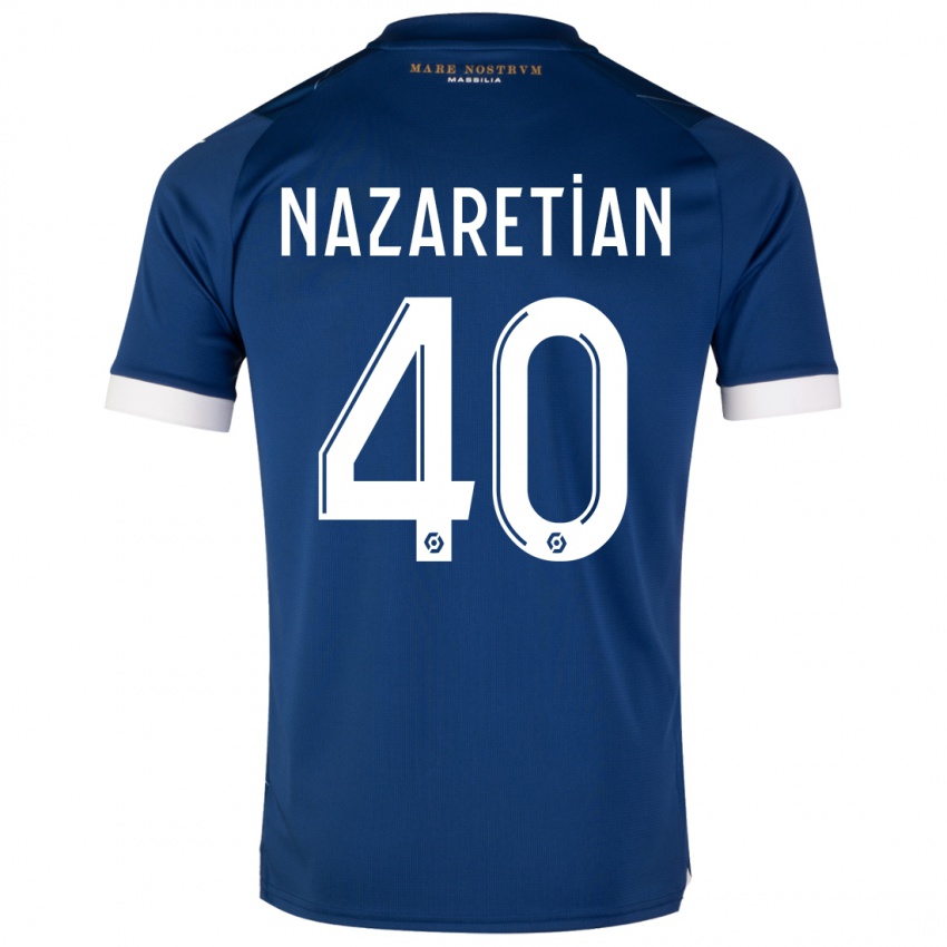 Mulher Camisola Manuel Nazaretian #40 Azul Escuro Alternativa 2023/24 Camisa