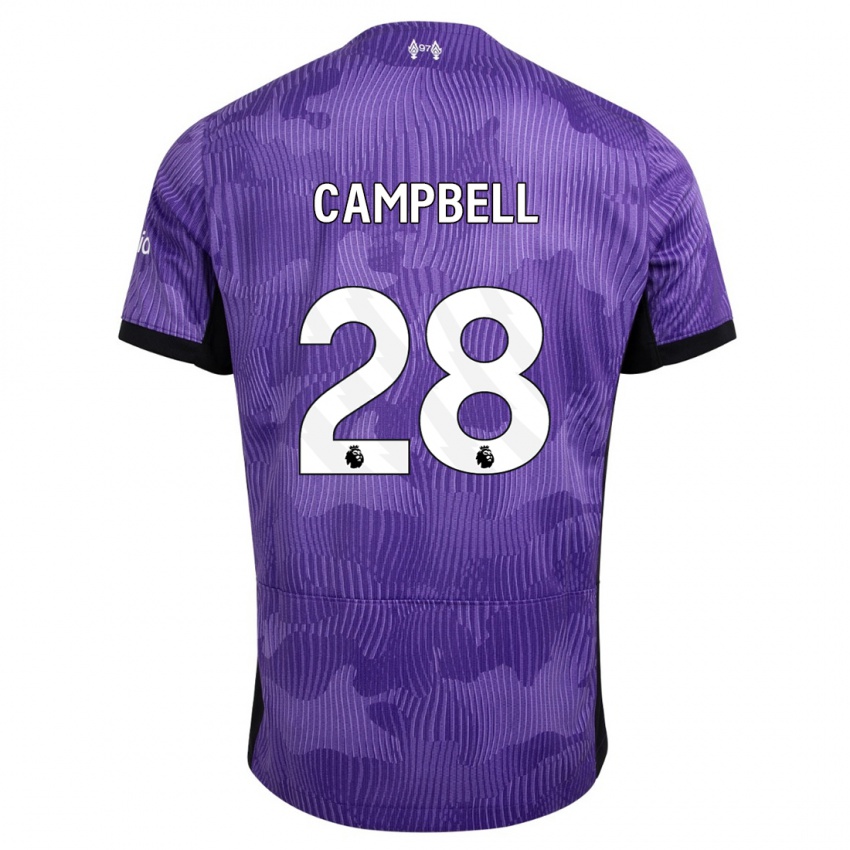 Mulher Camisola Megan Campbell #28 Roxo Terceiro 2023/24 Camisa