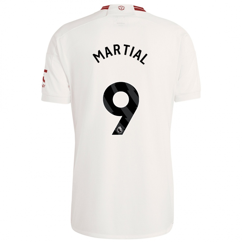 Mulher Camisola Anthony Martial #9 Branco Terceiro 2023/24 Camisa