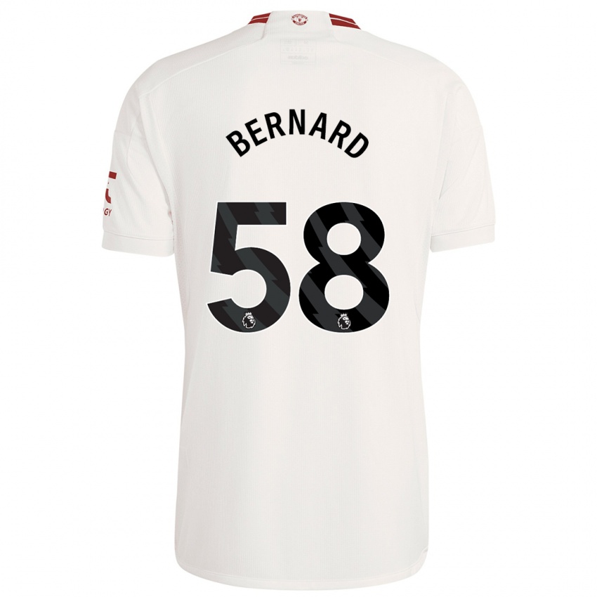 Mulher Camisola Bernard #58 Branco Terceiro 2023/24 Camisa