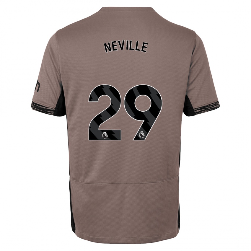 Mulher Camisola Ashleigh Neville #29 Bege Escuro Terceiro 2023/24 Camisa