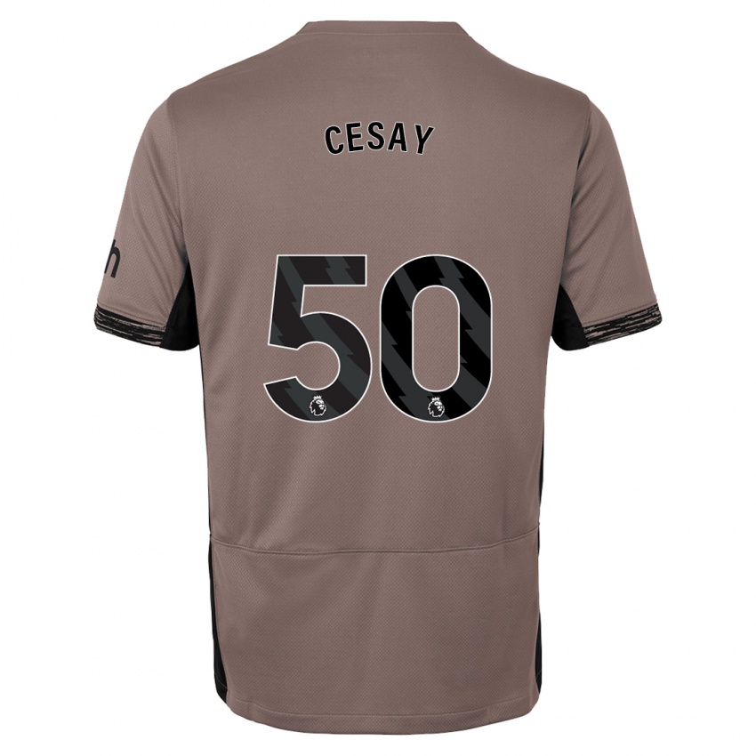 Mulher Camisola Kallum Cesay #50 Bege Escuro Terceiro 2023/24 Camisa