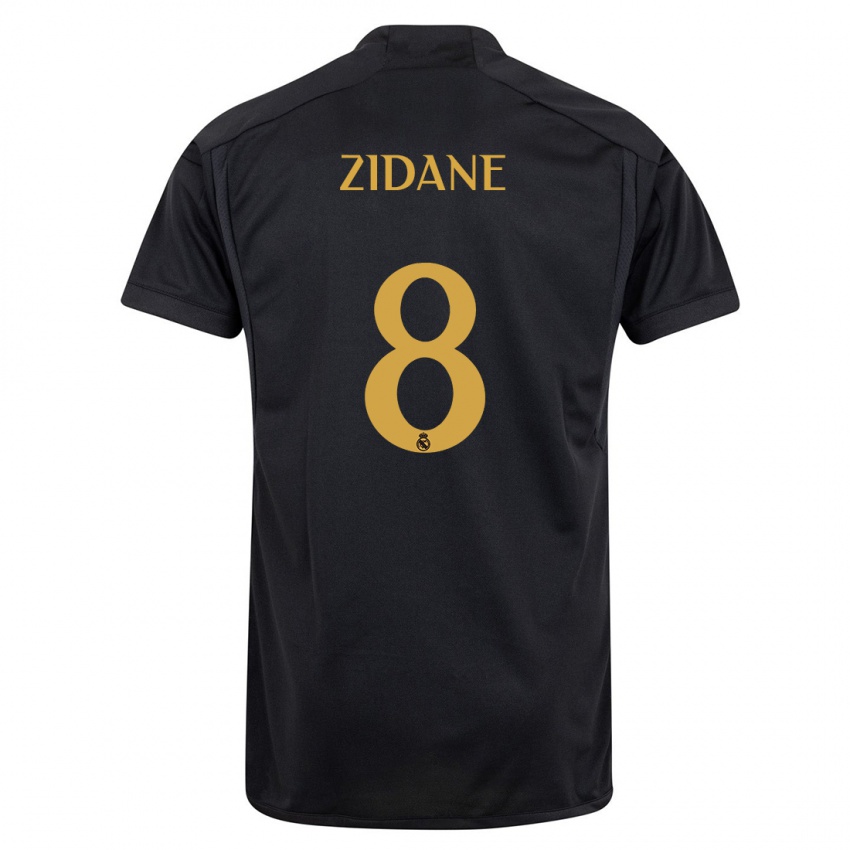 Mulher Camisola Theo Zidane #8 Preto Terceiro 2023/24 Camisa