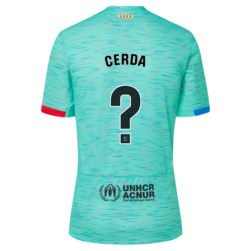 Mulher Camisola Josep Cerda #0 Água Clara Terceiro 2023/24 Camisa