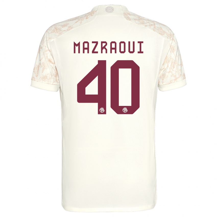Mulher Camisola Noussair Mazraoui #40 Off White Terceiro 2023/24 Camisa