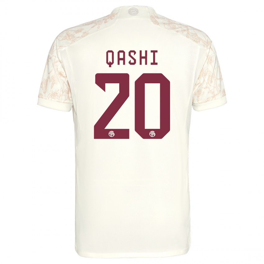 Mulher Camisola Yousef Qashi #20 Off White Terceiro 2023/24 Camisa