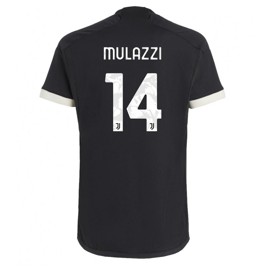 Mulher Camisola Gabriele Mulazzi #14 Preto Terceiro 2023/24 Camisa
