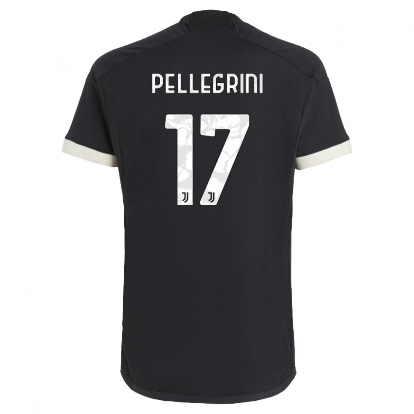 Mulher Camisola Luca Pellegrini #17 Preto Terceiro 2023/24 Camisa