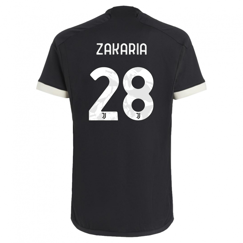 Mulher Camisola Denis Zakaria #28 Preto Terceiro 2023/24 Camisa
