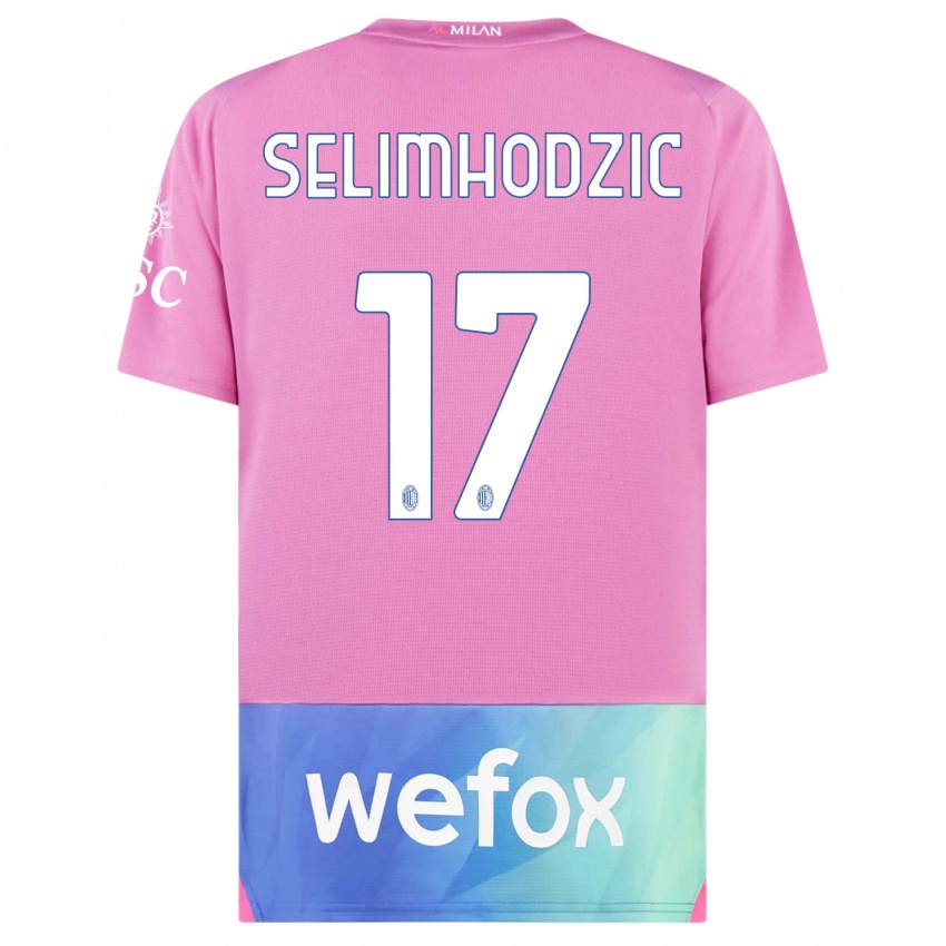 Mulher Camisola Noa Selimhodzic #17 Rosa Roxo Terceiro 2023/24 Camisa