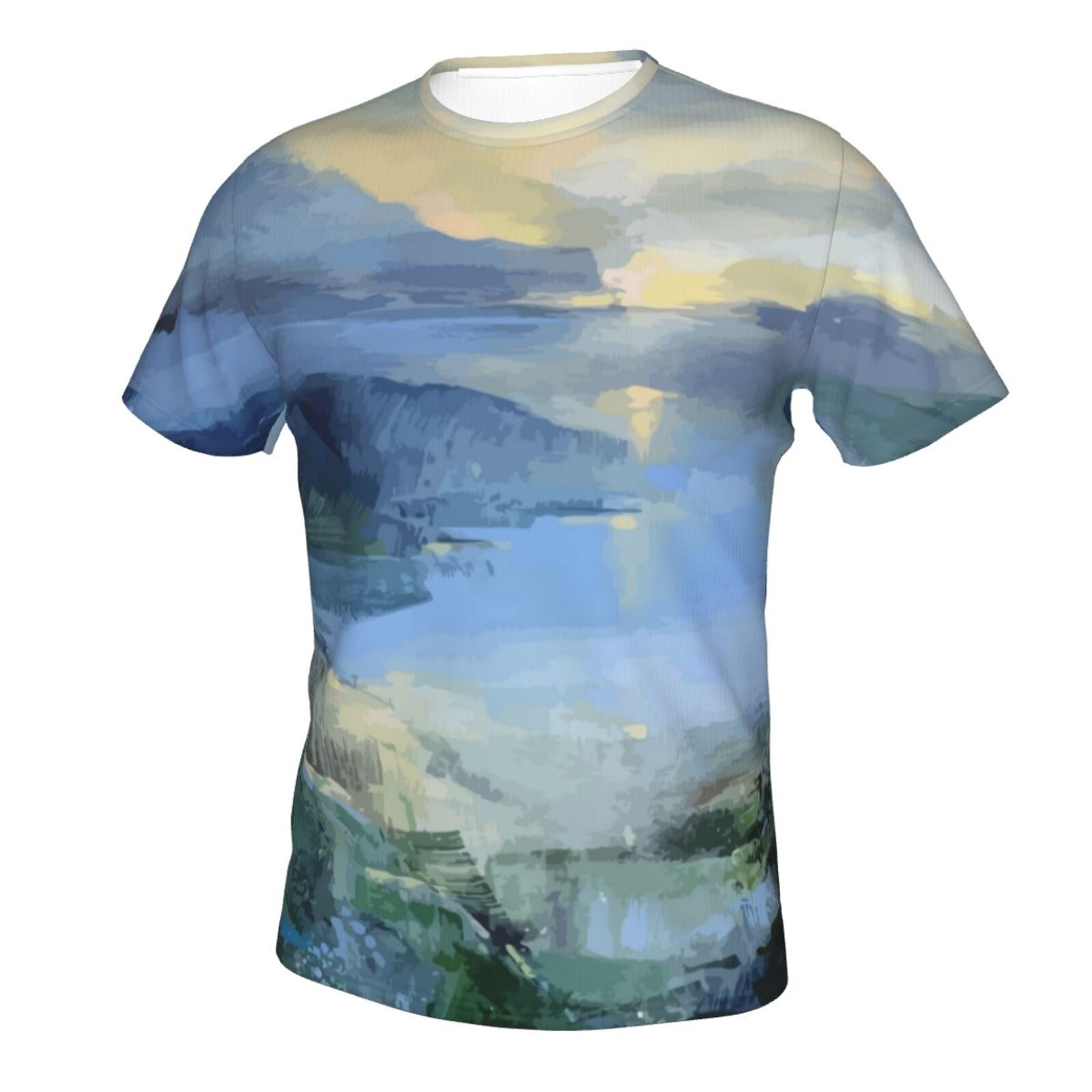 Camiseta Clássica Do Calm Sea Elementos De Pintura