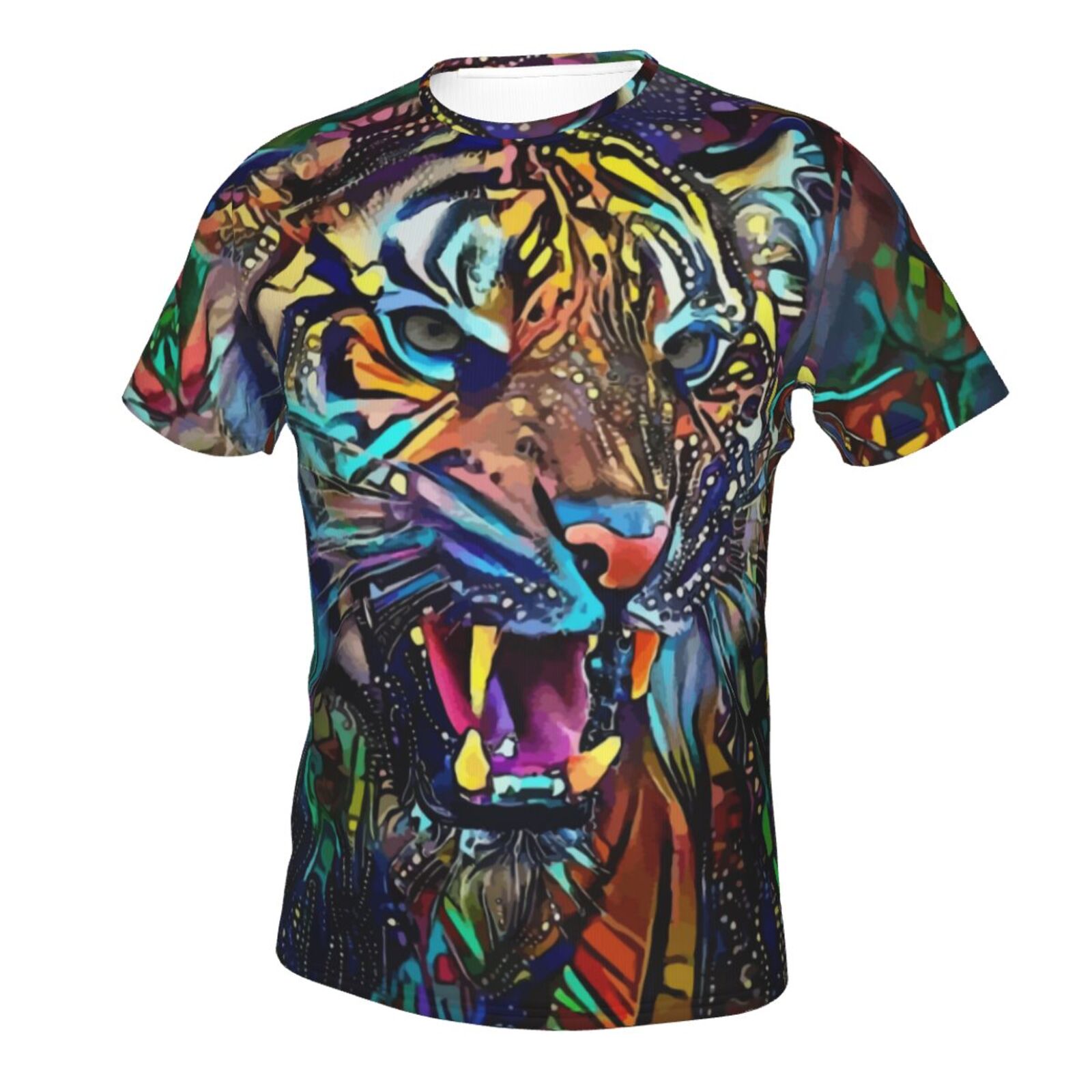 Camiseta Clássica Astor Tigre Elementos De Mídia Mista