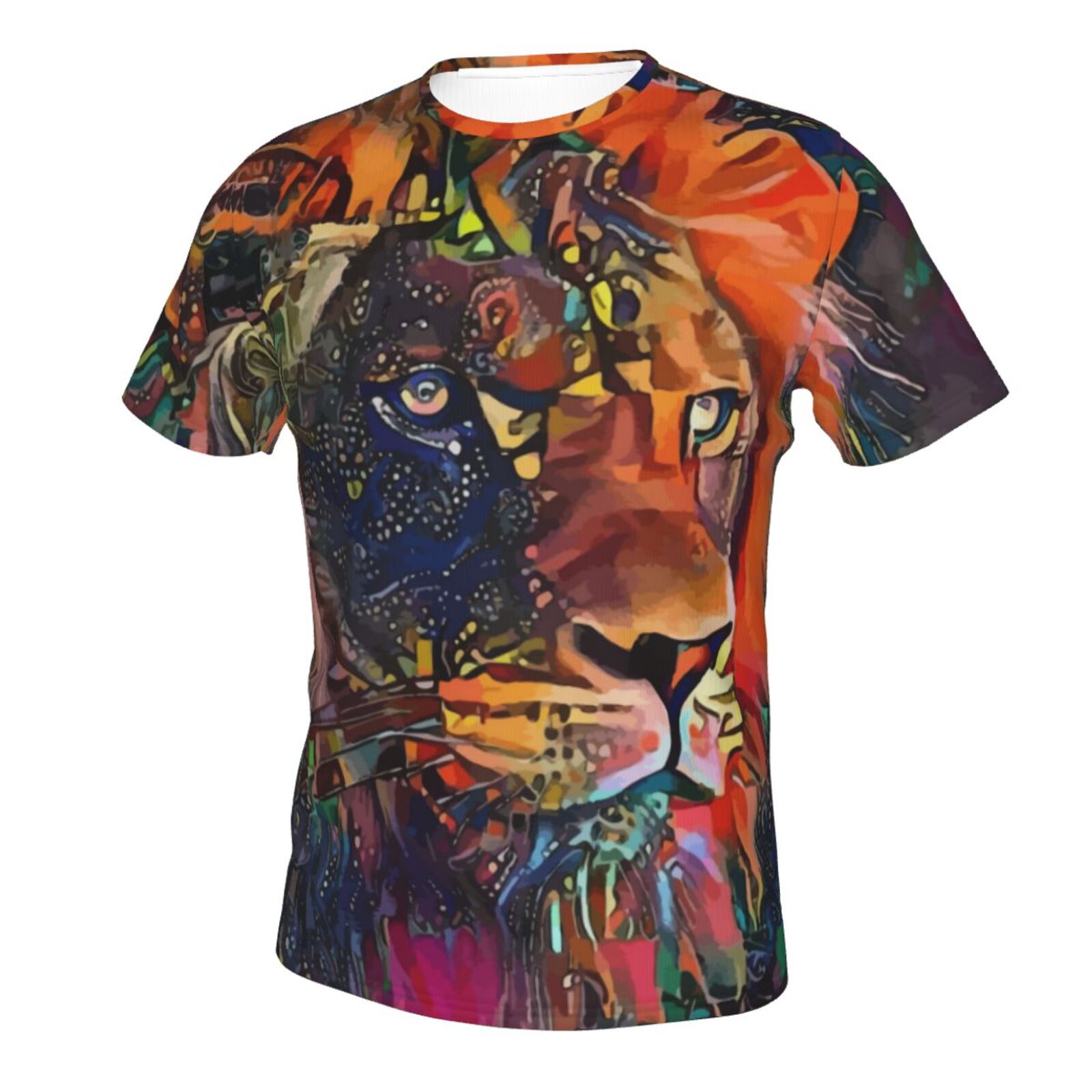 Camiseta Clássica Nirkos Lion Elementos De Mídia Mista