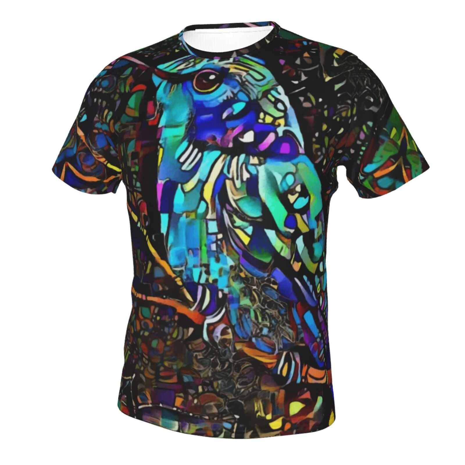 Camiseta Clássica Petit-coli Bird Elementos De Mídia Mista
