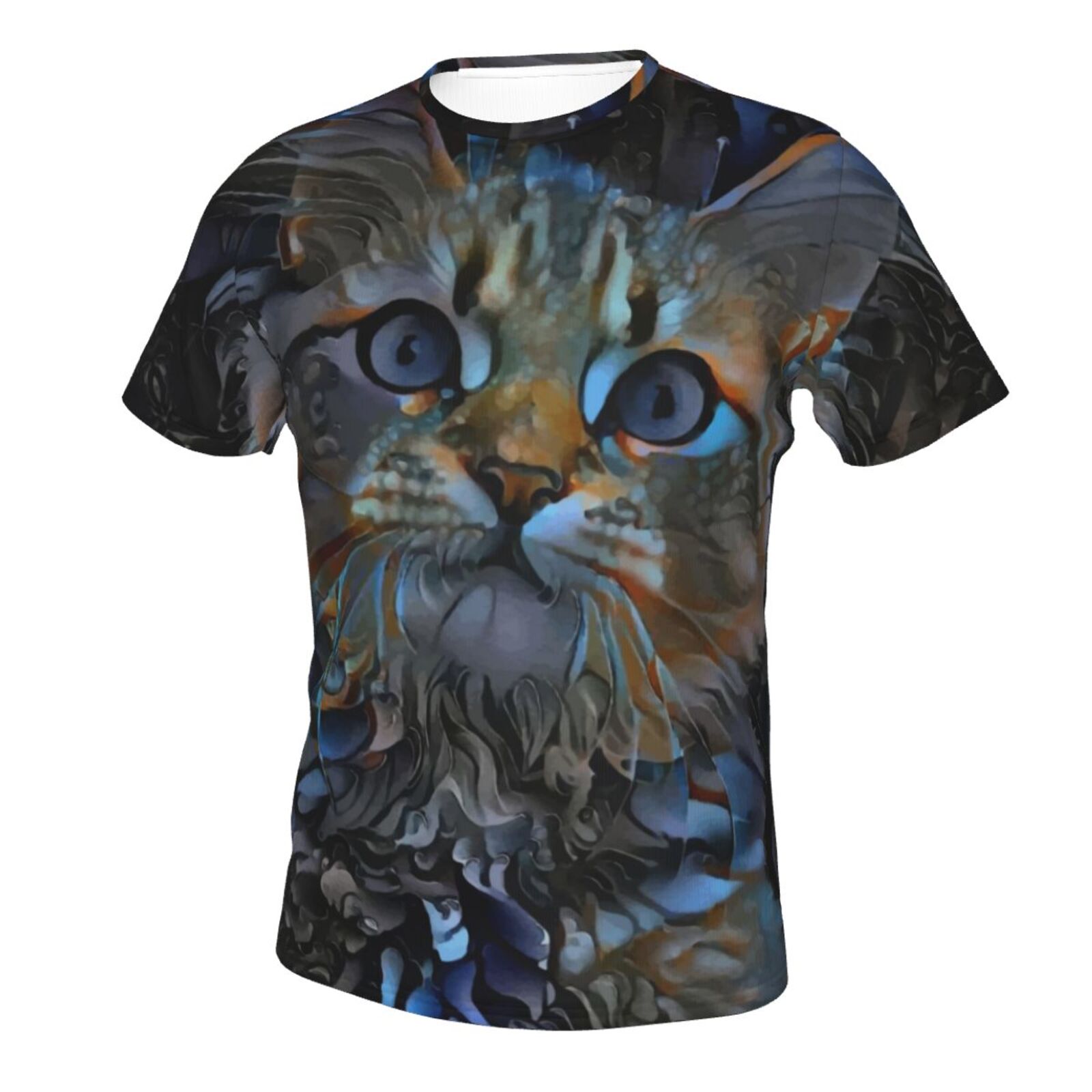 Camiseta Clássica Leyris Gato Elementos De Mídia Mista